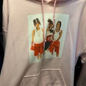 pink tlc hoodie made by cross colors